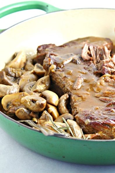 Pot Roast with Balsamic Mushroom Gravy