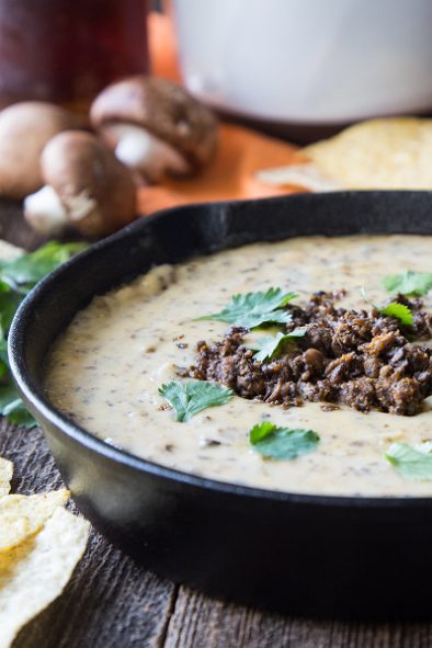 Blended Beef-Mushroom Queso