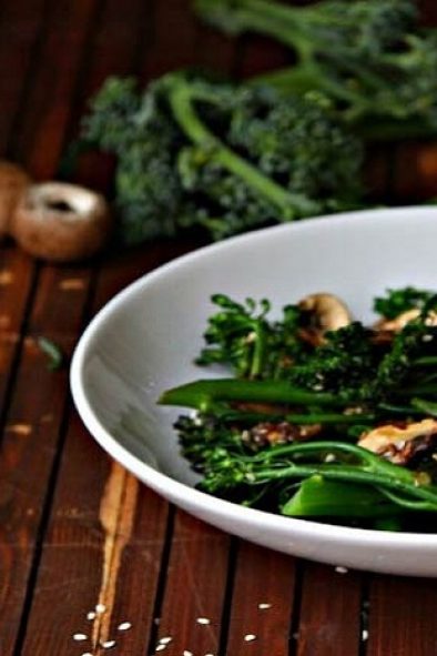 Broccolini Mushroom Salad