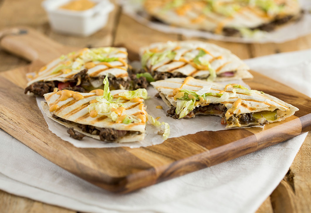 Cheeseburger Quesadilla