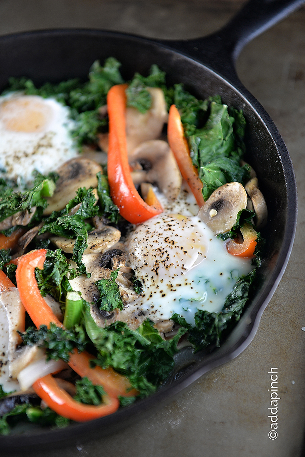 Egg Mushroom Kale Skillet