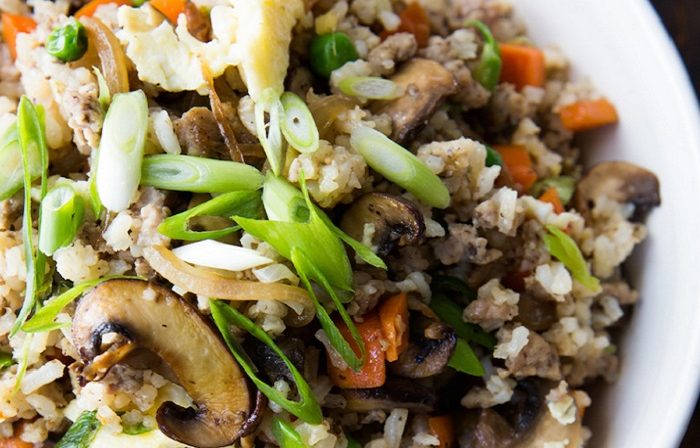 Pork Mushroom Fried Rice