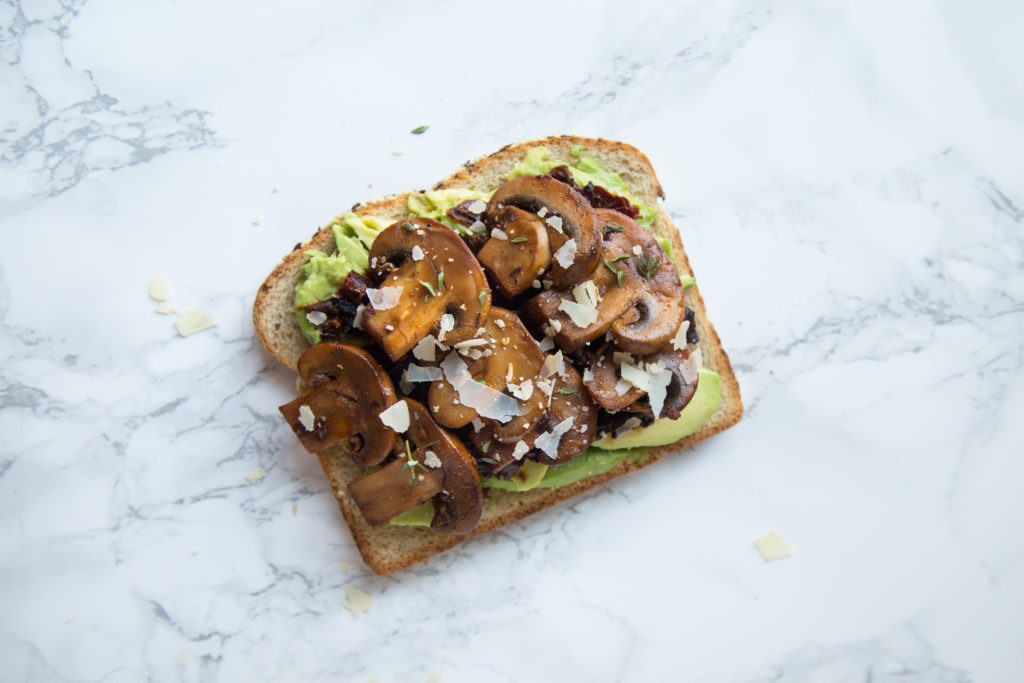 Sautéed Mushroom and Sundried Tomato Avocado Toast