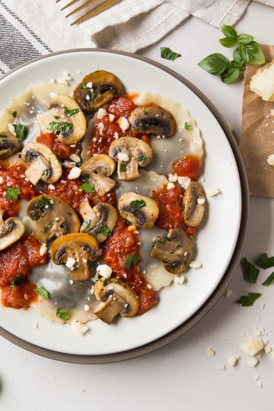 mushroom pasta dish