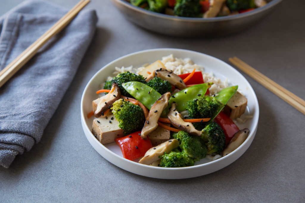 Shiitake Mushroom and Smoked Tofu Stir Fry