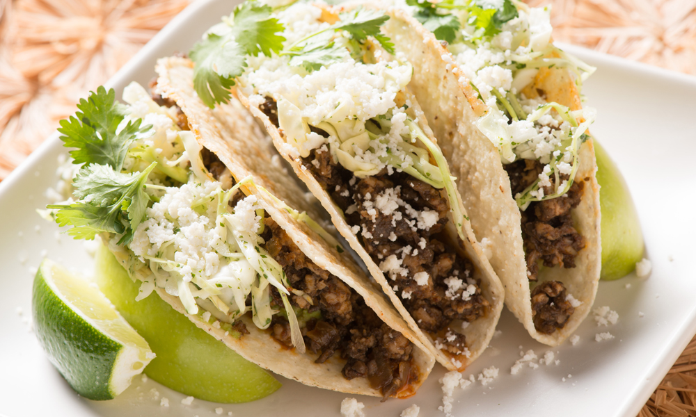 Mushroom and Beef Tacos