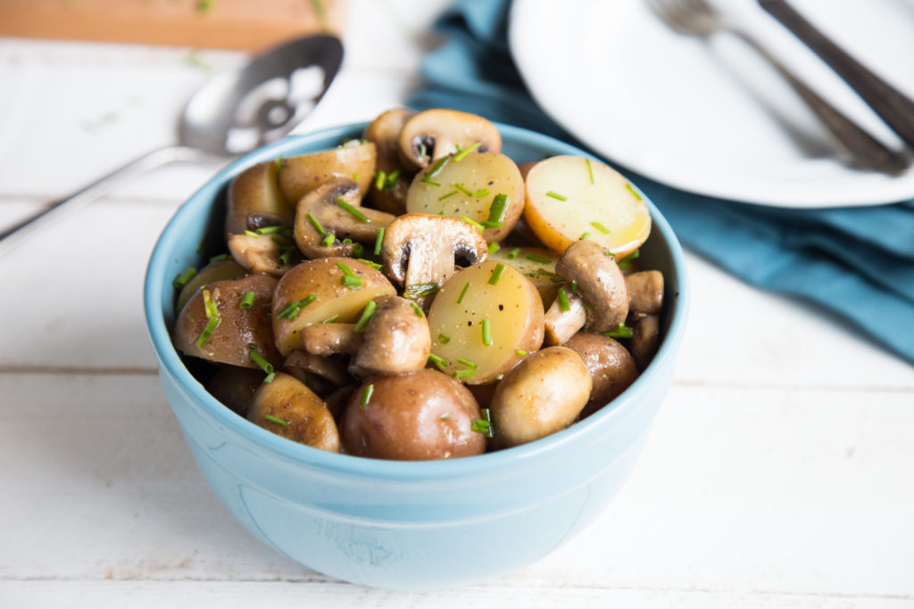 Mushroom and Chive Potato Salad