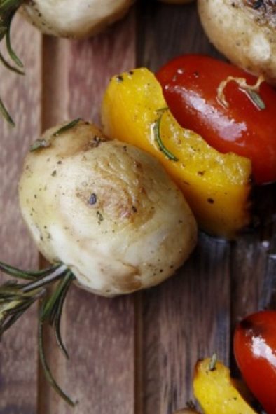 Grilled Rosemary Mushroom Skewers