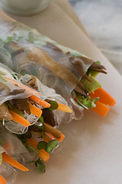 Oyster Mushroom Spring Rolls