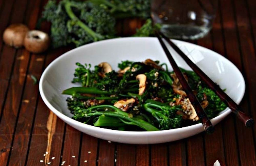 Broccolini Mushroom Salad