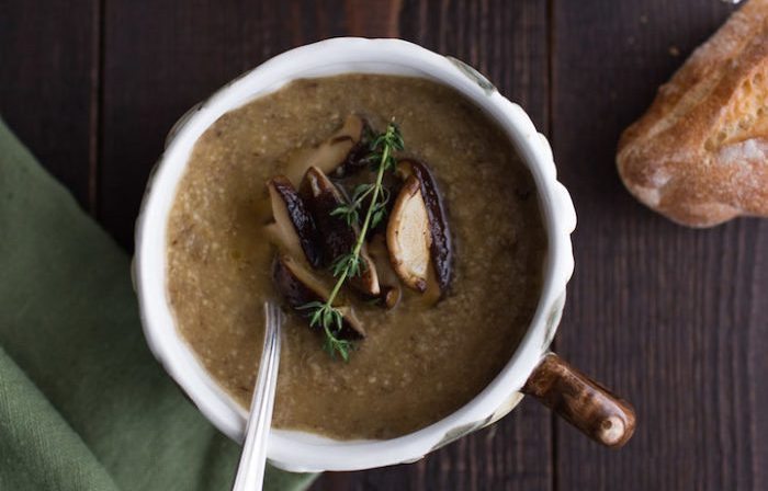 Roasted Mushroom Parsnip Soup