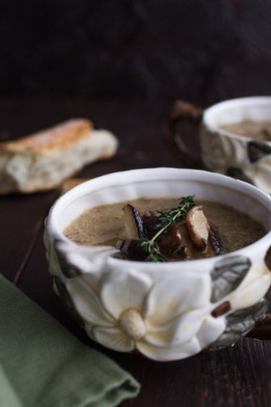 Roasted Mushroom Parsnip Soup