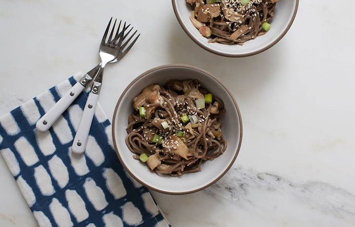 Soba Noodles with Sautéed Oyster Mushrooms