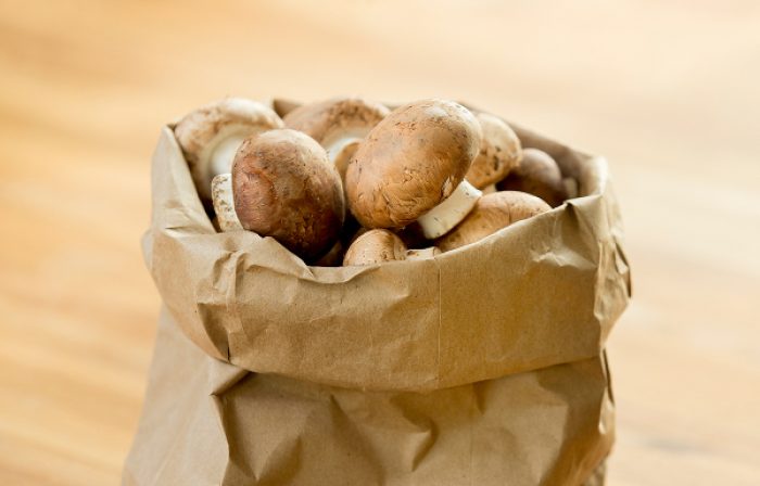 Mushrooms in a Paper Bag