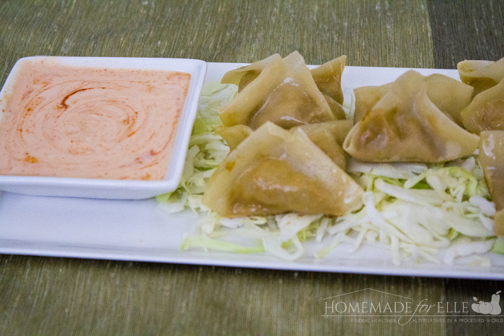 Turkey Potstickers With A Sriracha Dipping Sauce